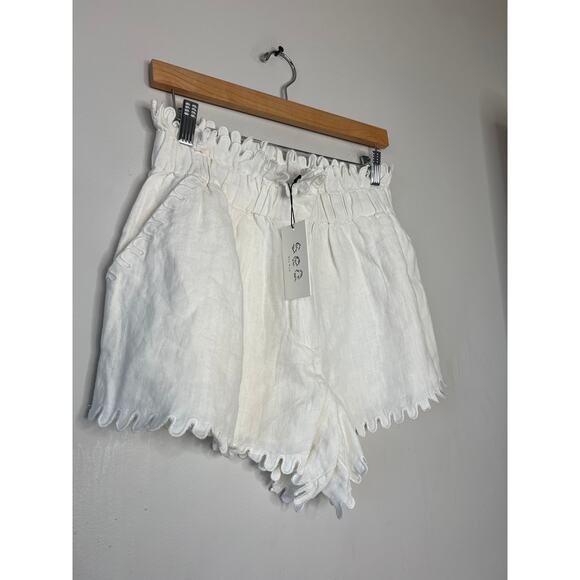 NWT Sea New York Liat Embroidery Scalloped White Shorts Size: 6 - Picture 3 of 7